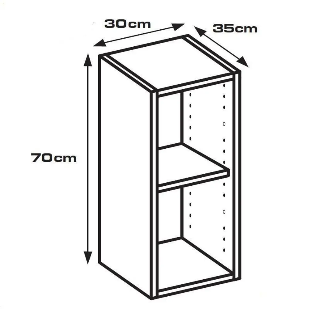 Каркас навесной 30x70x35 см, ЛДСП, цвет белый DELINIA STLM-2004082 - Вид №6