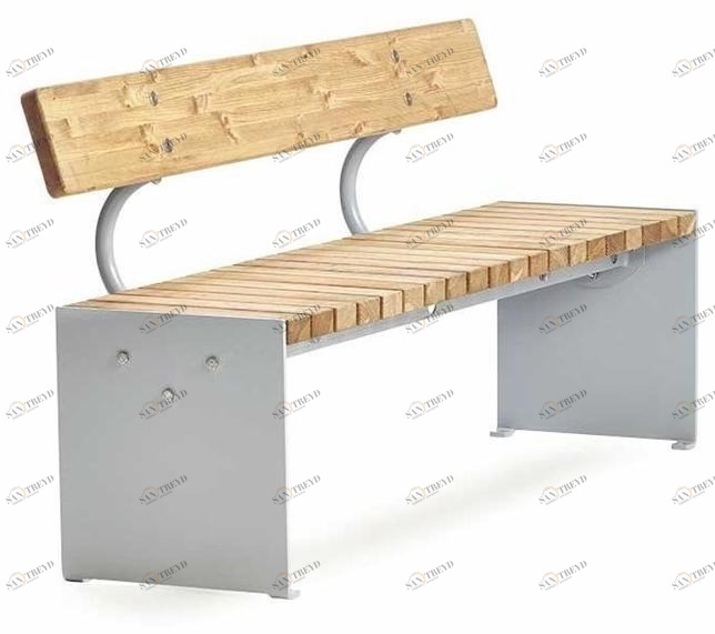 VESTRE Модульная скамья из стали и дерева со спинкой Vroom sun-id-1507607