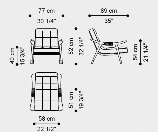 Кресло из нубука с подлокотниками ETRO Home Interiors MASAI ARCH-00079901 - Вид №2