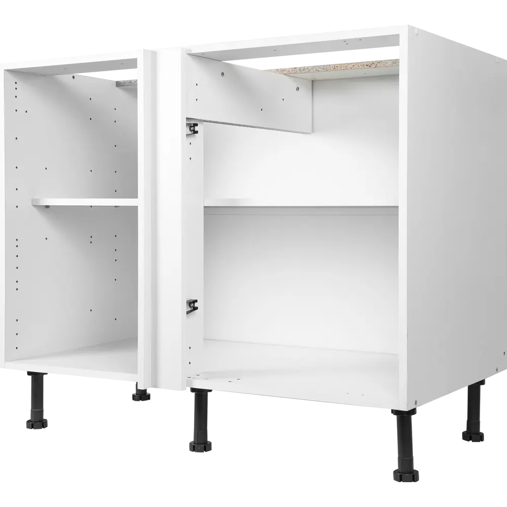 Каркас напольный угловой 100x70x56 см, ЛДСП, цвет белый 18793301 STLM-2010288 DELINIA 