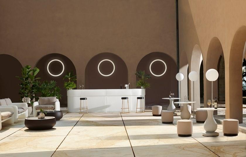 SLIDE Барная стойка с подсветкой из полиэтилена и hpl Cordiale sun-id-1400660 - Вид №5