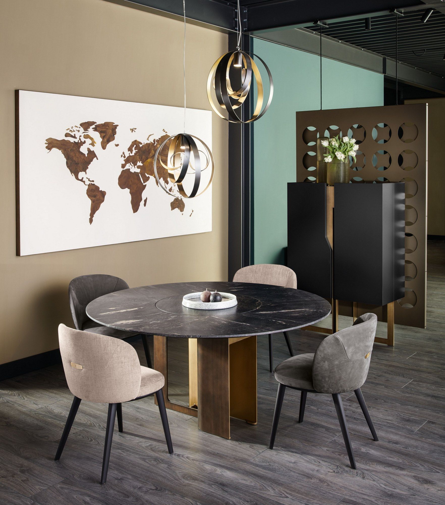 Круглый стол с Lazy Susan Cantori ARCH-00017981 - Вид №1