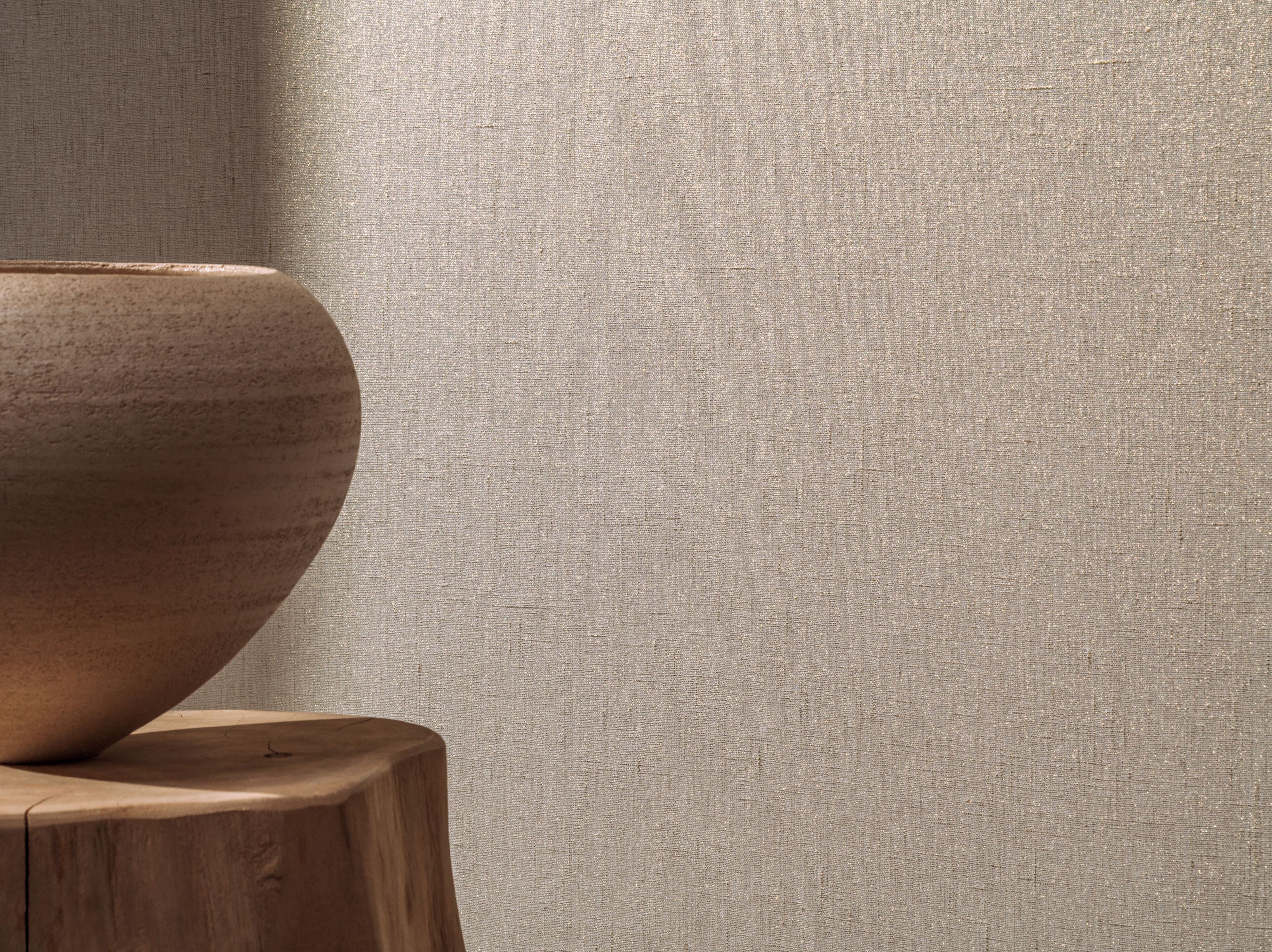 Льняная однотонная огнестойкая ткань Élitis Lin Plâtré ARCH-00133822