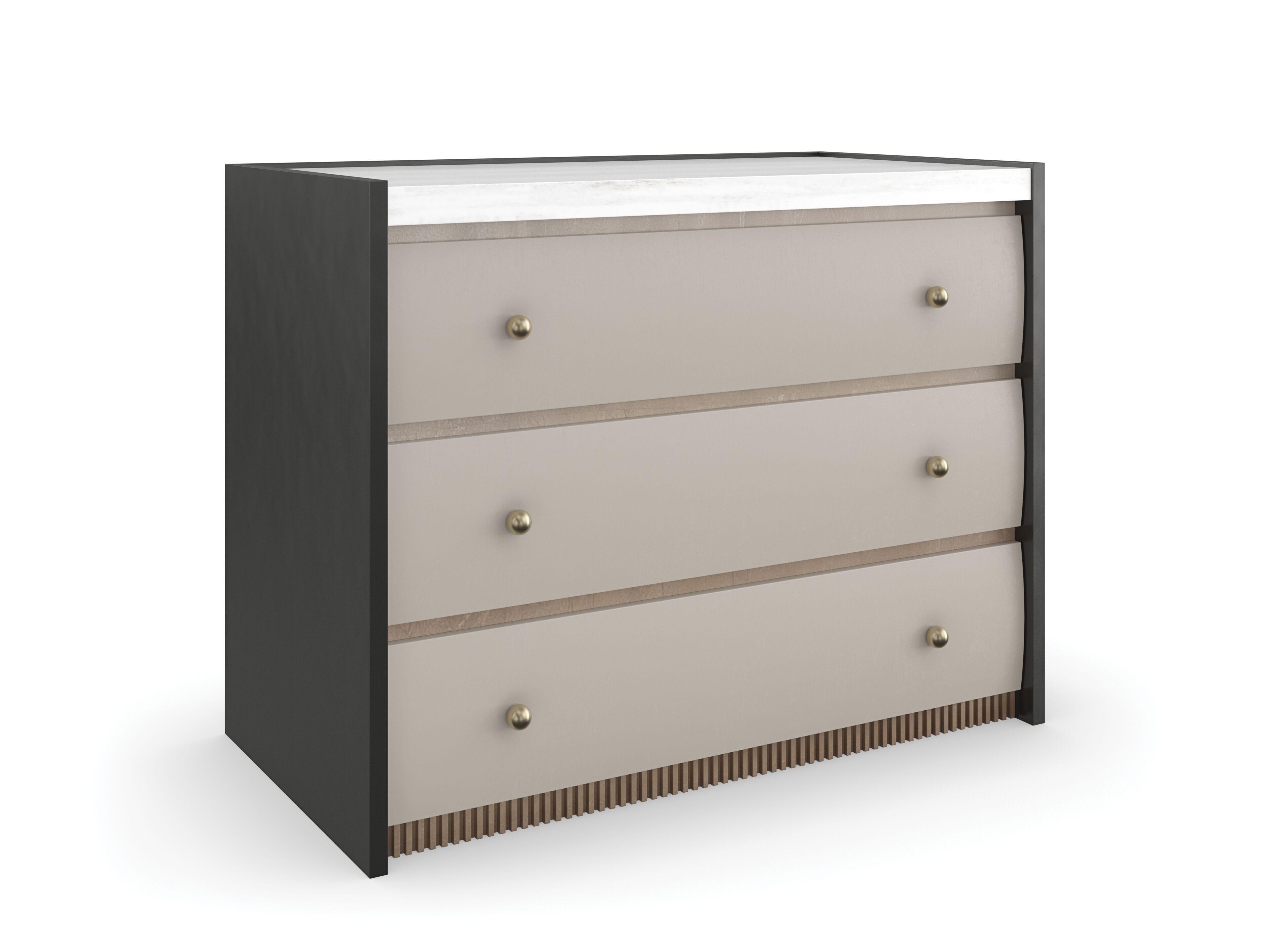 Деревянная прямоугольная тумбочка с ящиками и каменной столешницей Caracole Avignon ARCH-00025427 - Вид №6