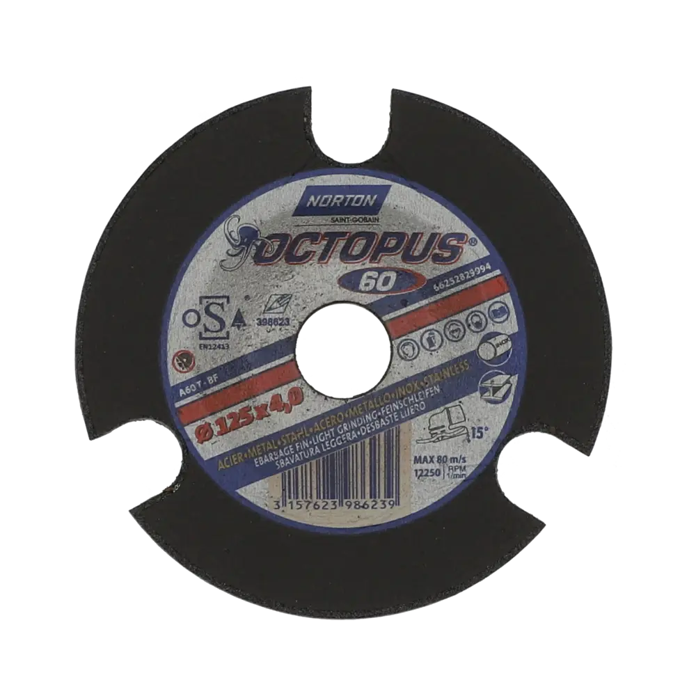 Диск зачистной по нержавеющей стали тип 29 Norton P60 125x22.2x4 мм STLM-2095333