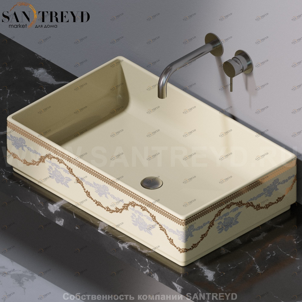 L620469G Накладная раковина на столешницу  прямоугольная A. e T. Italia Fly AeT ITALIA