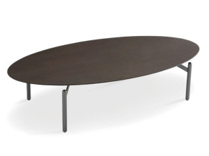 Низкий овальный журнальный столик для гостиной