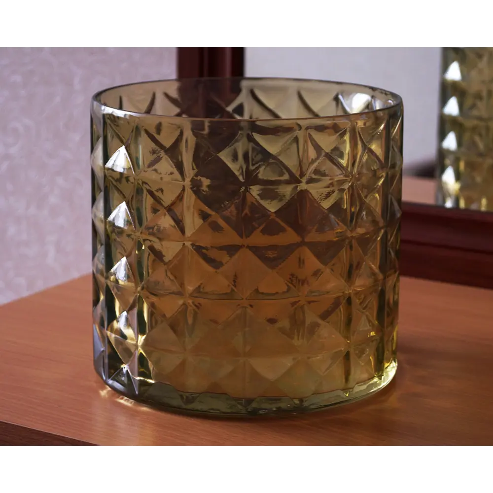 Ваза Эмилия 1 стекло цвет песочный 20 см EVIS STLM-2136229 - Вид №1