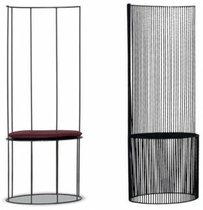 BAXTER Железный стул с высокой спинкой Ginestra