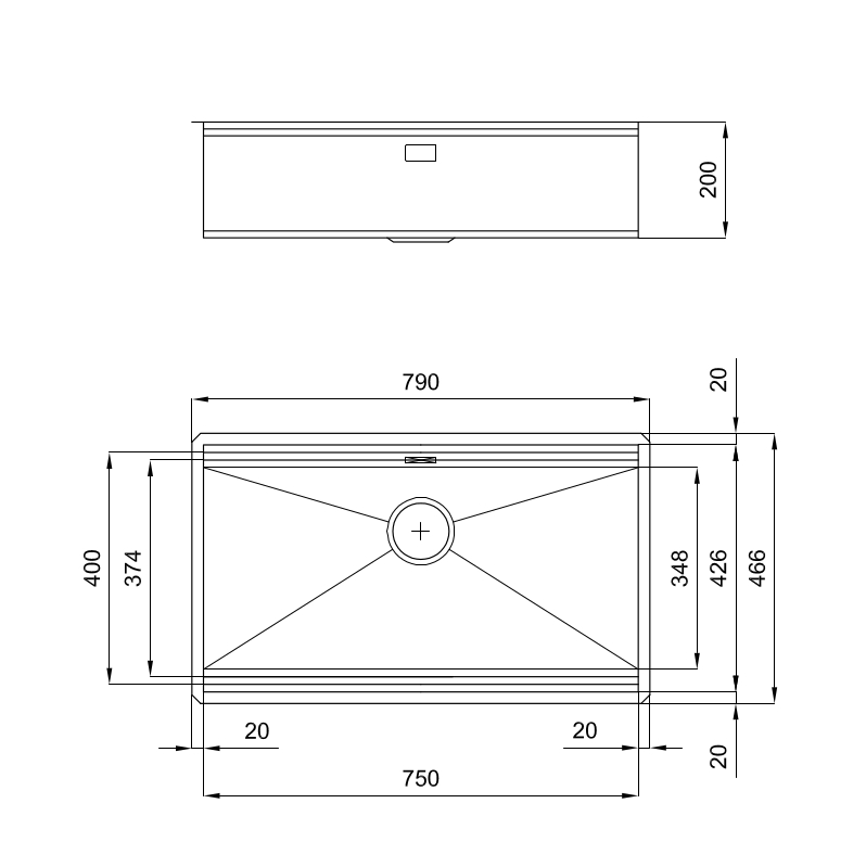 1034856 Кухонная мойка Milanello Gun Metal Workstation 1034 856 Foster  - Вид №1