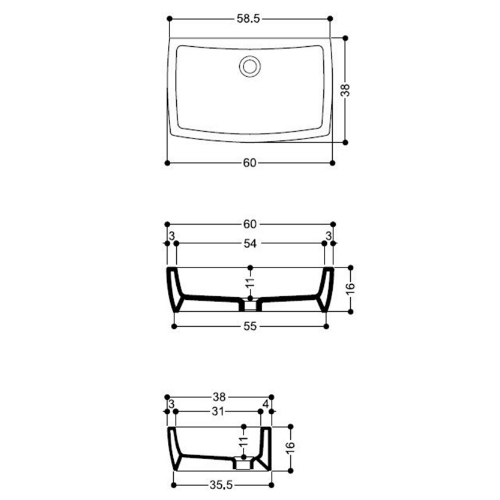 42317 Накладная раковина на столешницу  овальная Santreyd  - Вид №1