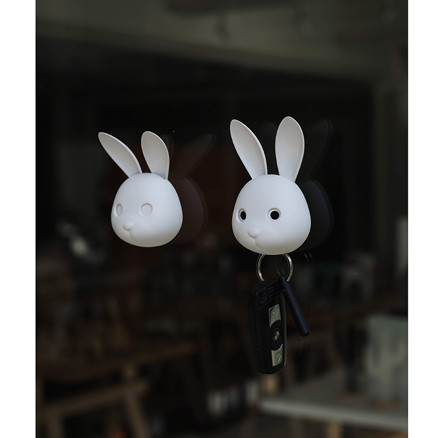 QL10294-WH Держатель для ключей bella bunny, белый Qualy  - Вид №2