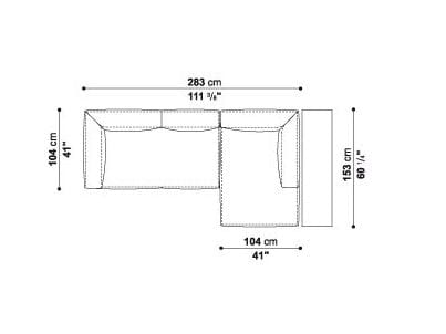 Кожаный угловой диван B&B Italia Michel ARCH-00098797 - Вид №8