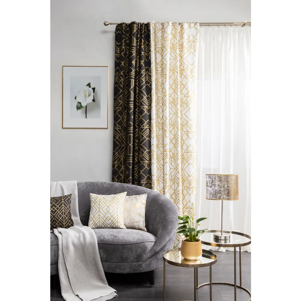 Штора на ленте «Ромбы», 145х260 см, цвет золотой ВАСИЛИСА STLM-2031149 - Вид №5