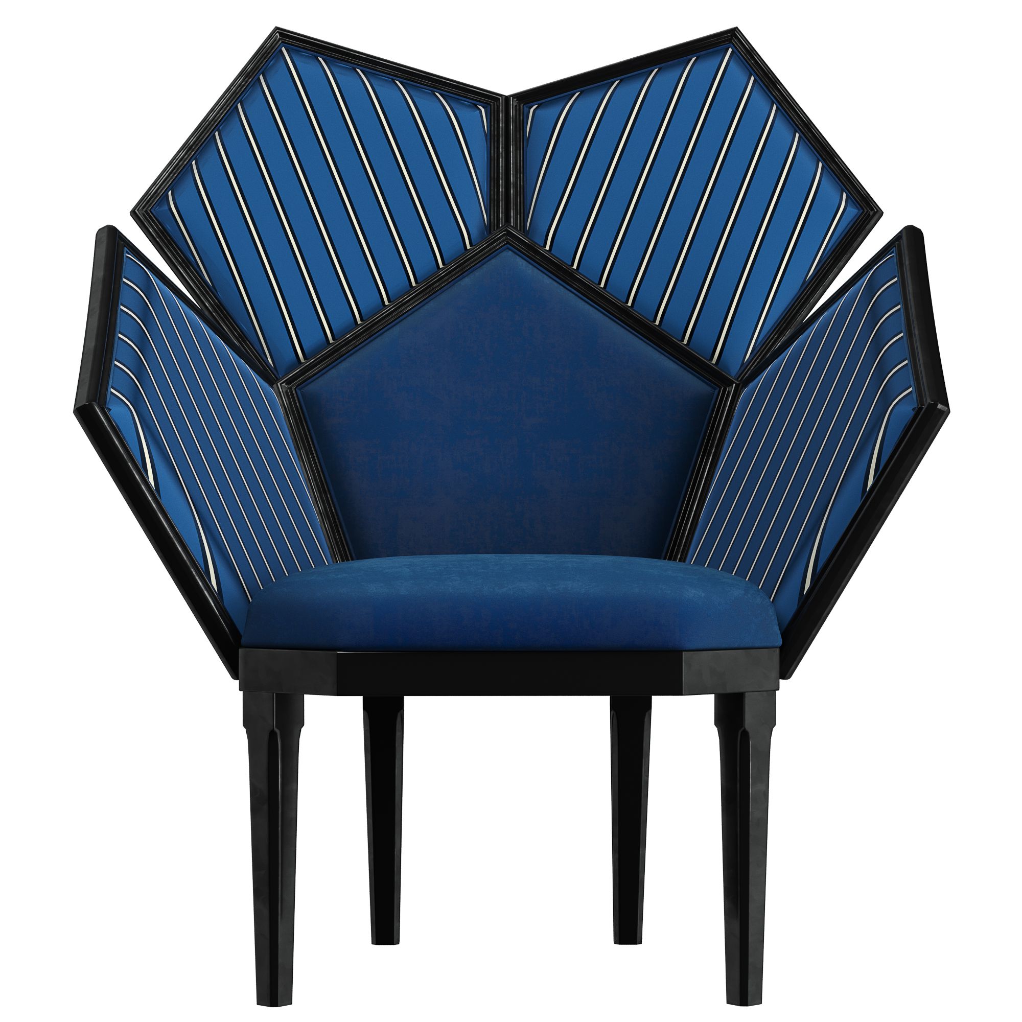 Бархатное кресло с подлокотниками Fratelli Boffi Blue Lyric ARCH-00126831 - Вид №1