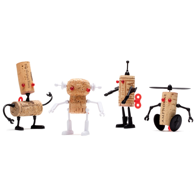 MB766 Декор для винной пробки robots люк Monkey Business  - Вид №3