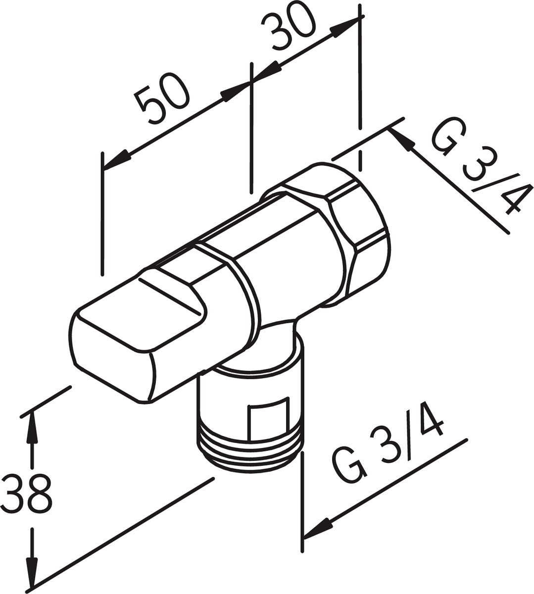 Oras 105007 Клапан стиральной машины 105007  Хром  - Вид №2
