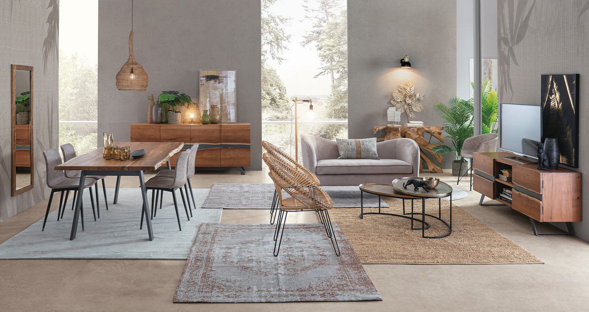 Прямоугольный стол из акации BIZZOTTO Aron ARCH-00152133 - Вид №1