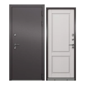 92000285 Входная дверь Unicorn Village optimal правый 205x96см цвет шоколад букле/белый ларче STLM-1545349