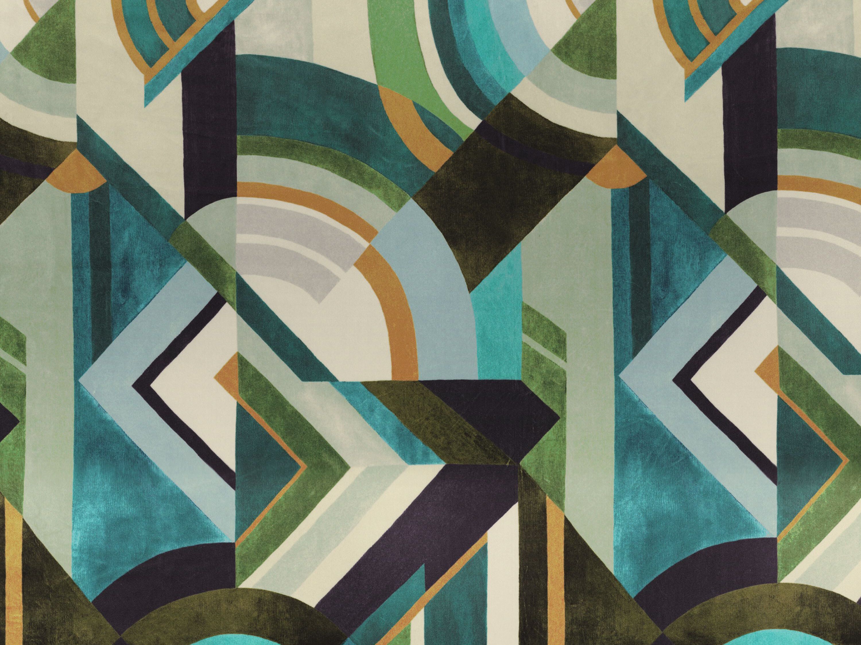 Моющаяся бархатная ткань с графическим рисунком Casamance Arty ARCH-00145945