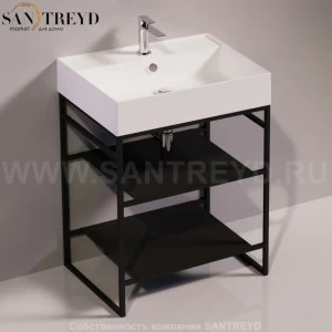 Консоль напольная под раковину AGILE 61см черная