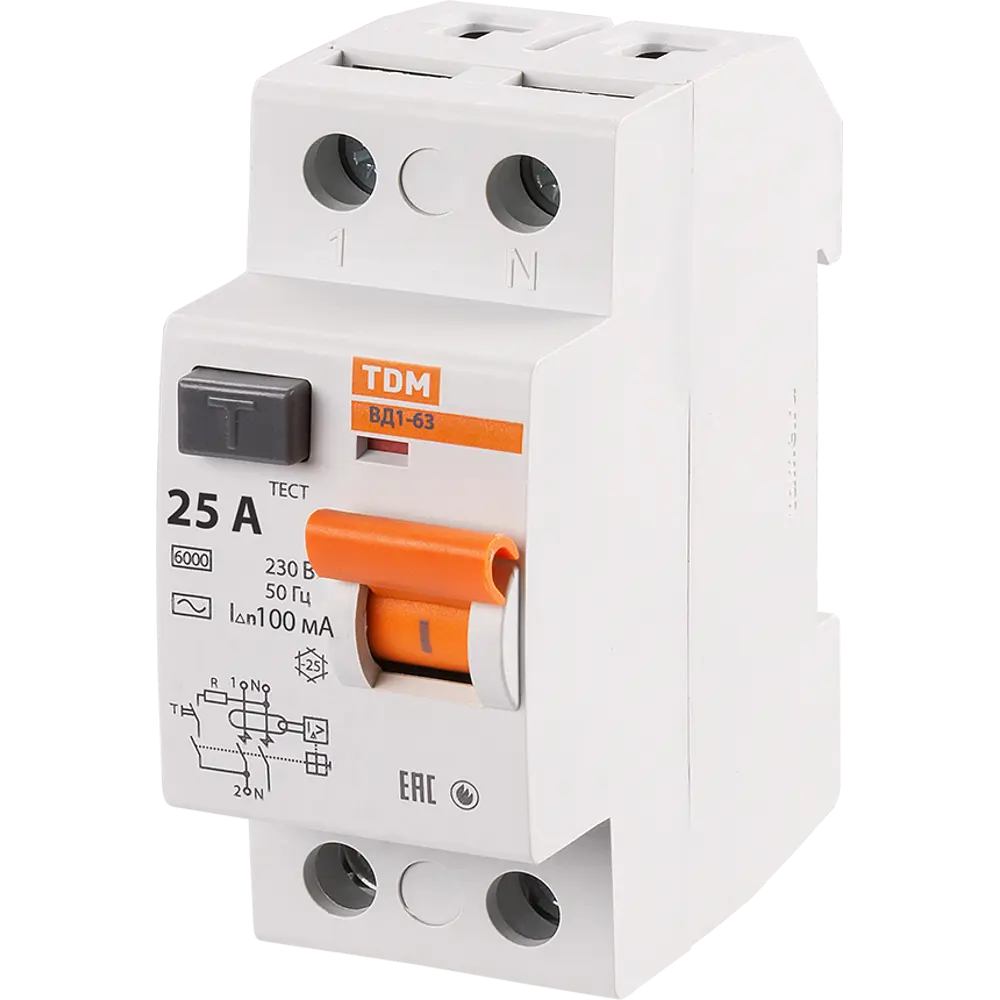 УЗО TDM Electric ВД1-63 - защита от перепадов напряжения для домашней сети 84399433 STLM-0049217