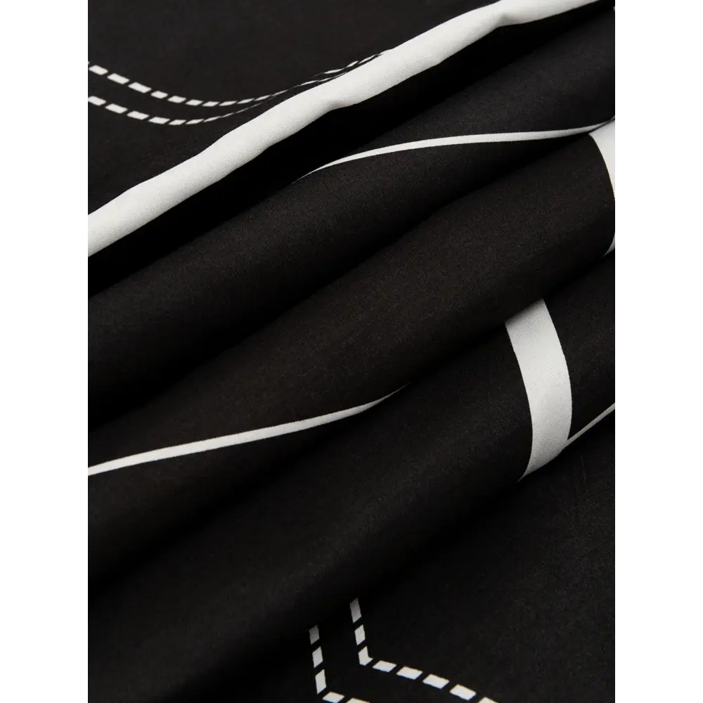 Комплект постельного белья Amore Mio Гео евро полисатин черный STLM-2123218 - Вид №1