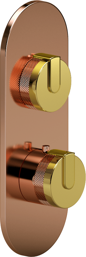 E-8026-R1AUE0-L1PB-RG-T Планка M-Series с 2 ручками - Внешняя часть GRAFF MOD+