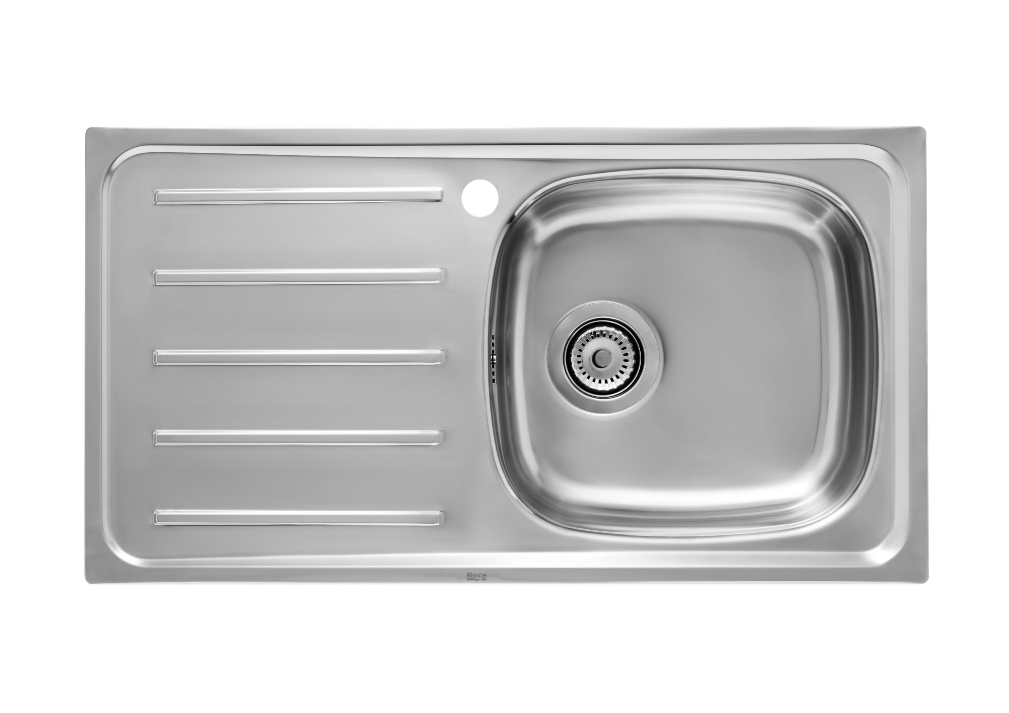 A870F40901 Мойка из нержавеющей стали с одной чашей и сливом слева ROCA J 