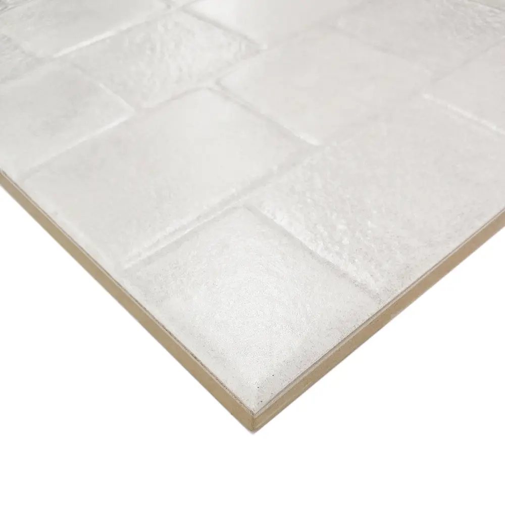 Плитка настенная Керамин Эдда 7Д рельеф 75x25 см 1.69 м² цвет белый STLM-2008508 - Вид №2