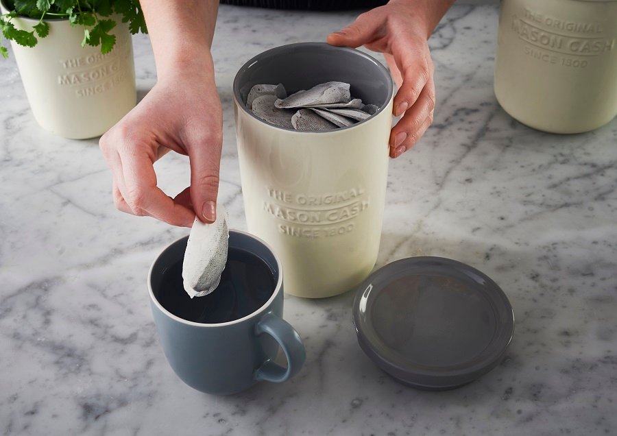 Банка с крышкой 20 см серая Innovative Kitchen MASON CASH  00-3871156 Серый  - Вид №2