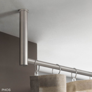 VS20-140E1000-D Комплект карнизов: 100 см с 2 концевыми кронштейнами (большое расстояние до потолка) PHOS