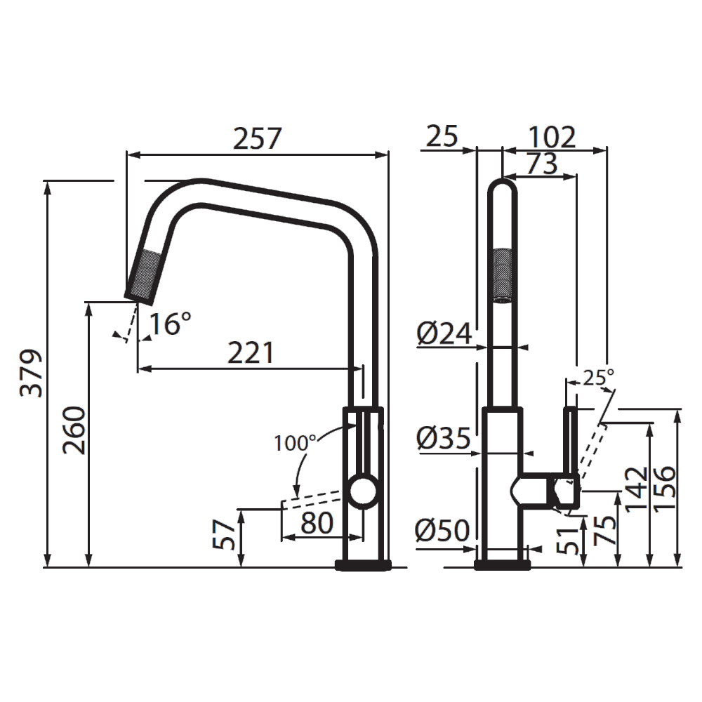 8522000 смеситель KS Plus 8522000 Fosterspa  - Вид №1