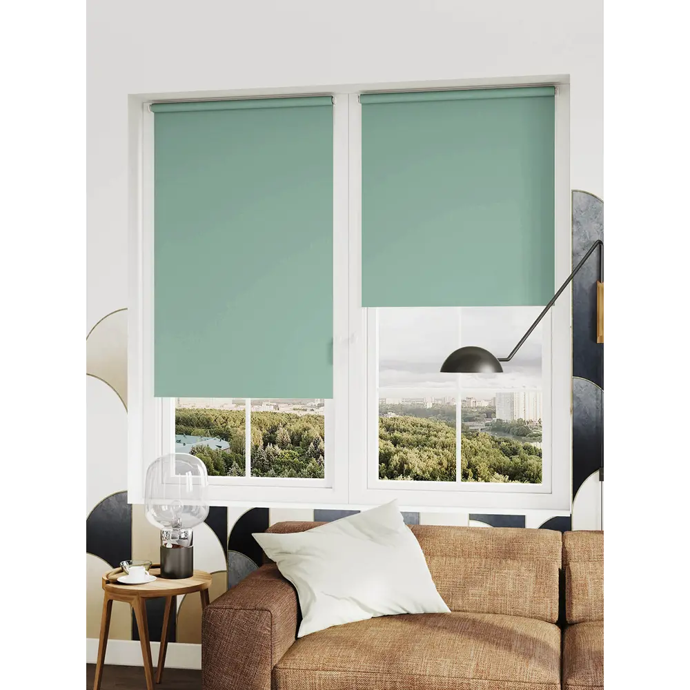 DOMLEGRAND Рулонная штора Сансет в цвете шалфей для элегантного затемнения 89360939 STLM-1360775 - Вид №5