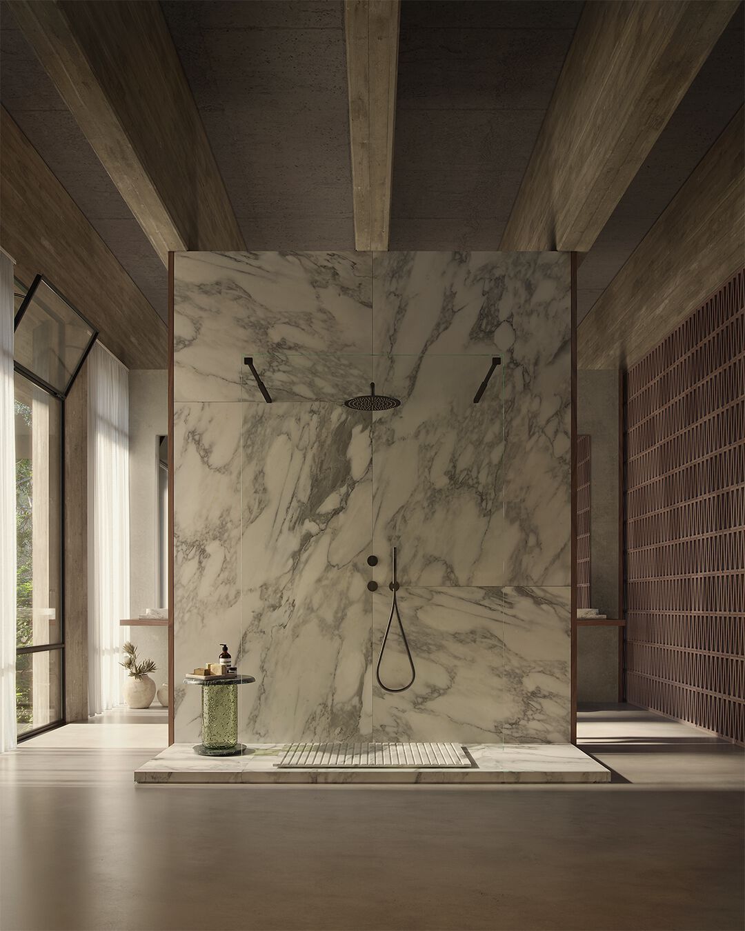 Поддон для душа из мрамора Арабескато Maami Home TYRE ARABESCATO RAISED ARCH-00130139 - Вид №1