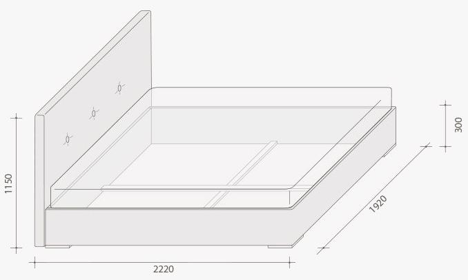 Lema Двуспальная кровать из ткани sun-id-1396214 - Вид №8