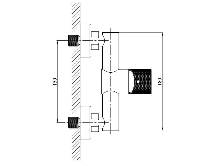 Однорычажный смеситель для душа с ручным душем Lablù Iseo ARCH-00029946 - Вид №2