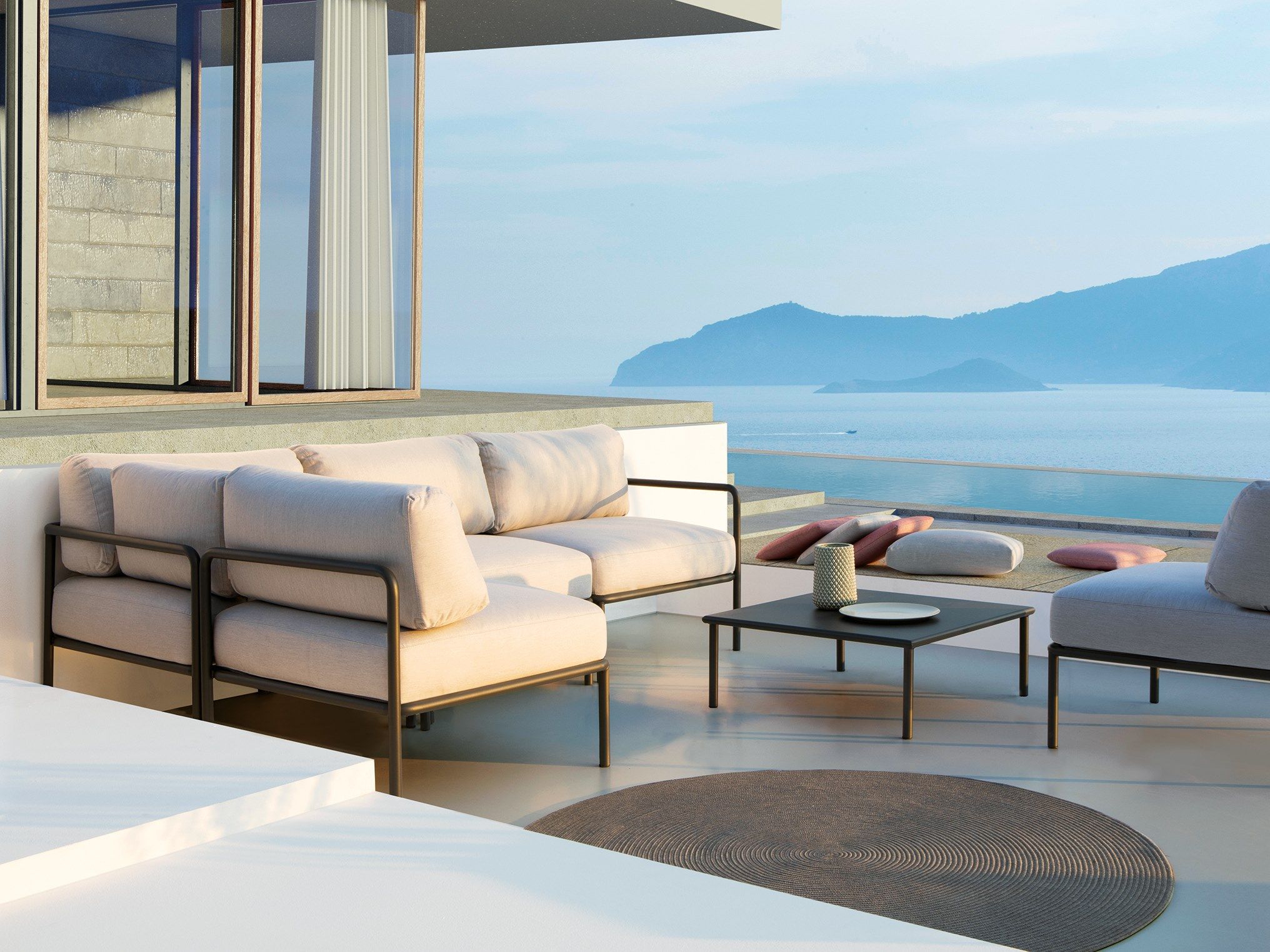 Акриловая ткань угловой садовый стул Vermobil Майами ARCH-00074968 - Вид №1