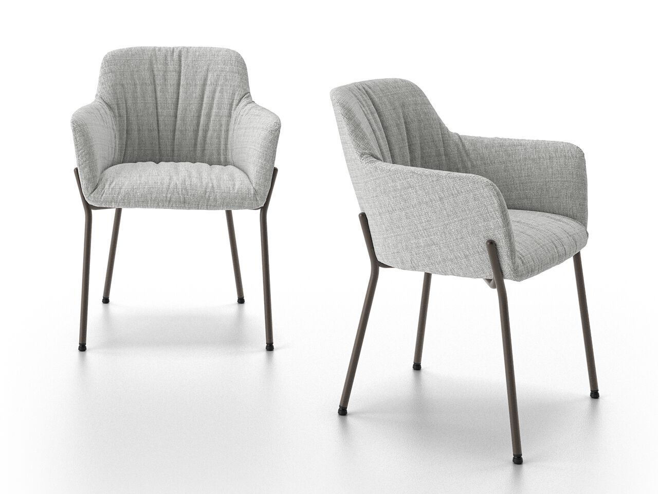 Мягкий тканевый стул с подлокотниками Santalucia Mobili Homy ARCH-00078004