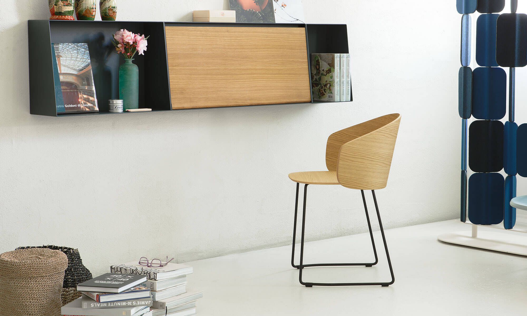 Стальной и деревянный стул с подлокотниками True Design Not Wood ARCH-00135527 - Вид №1