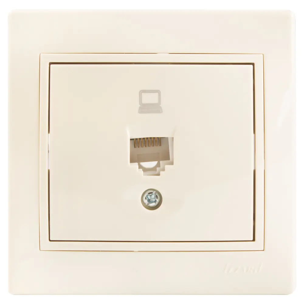 Розетка компьютерная Lezard Mira, цвет кремовый 12269293 STLM-2135337