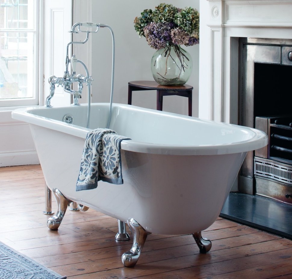 Смеситель для ванны с ручным душем, набортный [BI15]  Burlington T8-QT, T18, T3  - Вид №4