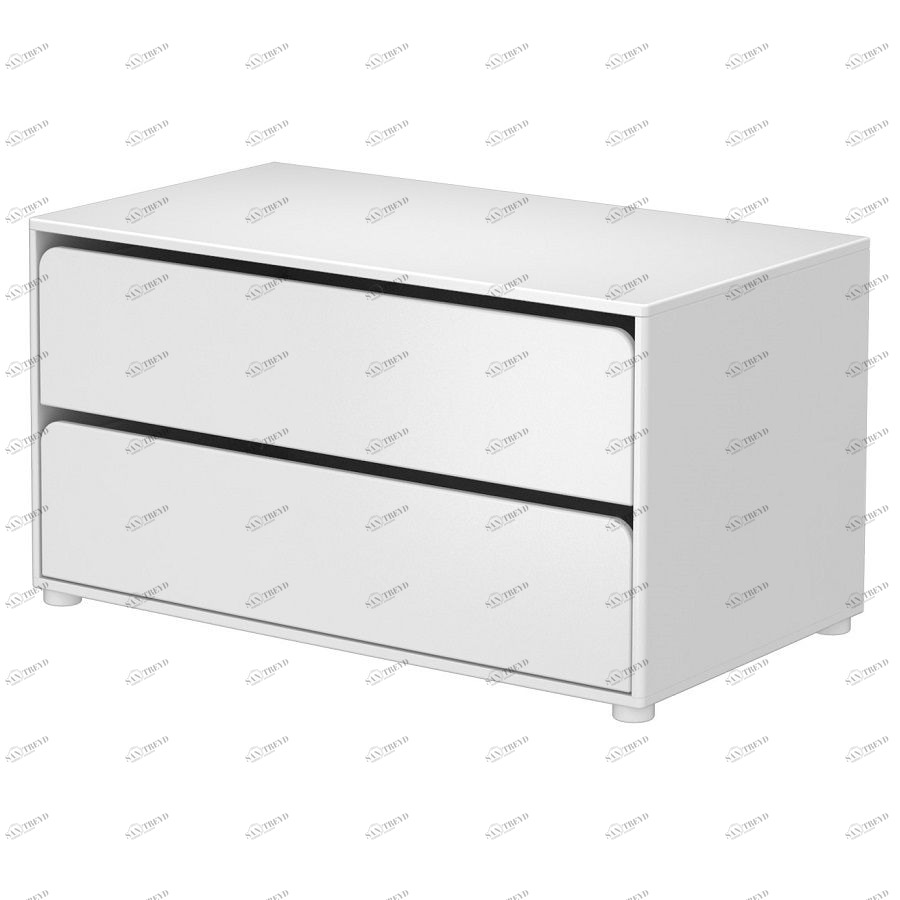 Комод Flexa с 2 ящиками, белый 812530240