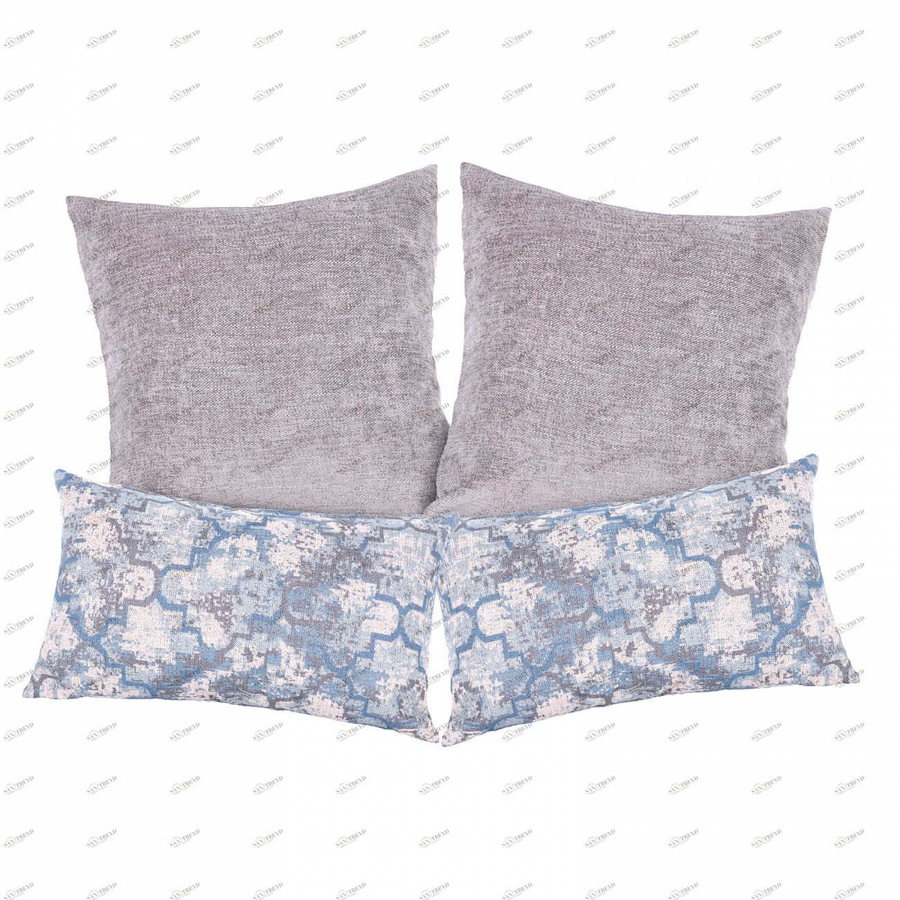 Комплект чехлов для подушек RAST MARIBO ARBEN DECOR MAGIC ОДНОТОННЫЕ 321826 Серый 