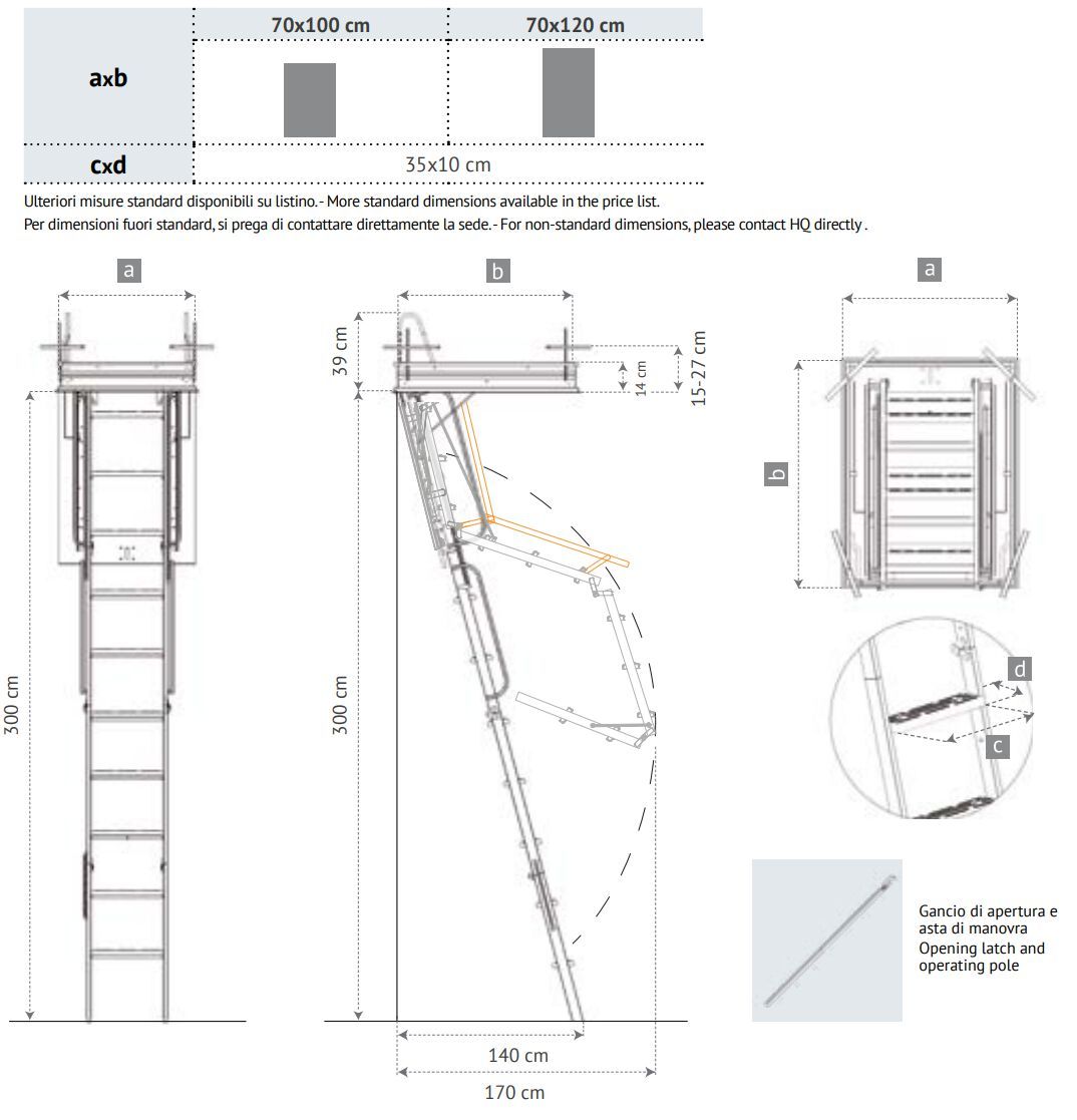 Стальная выдвижная лестница Scrigno EASY ARCH-00034843 - Вид №2
