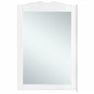 Зеркало Классик 60 см с полочкой, цвет нежно белый (молочный) Белый