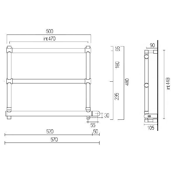 542/3 полотенцесушитель  SOLE Collection  Margaroli Santreyd 48980 - Вид №4
