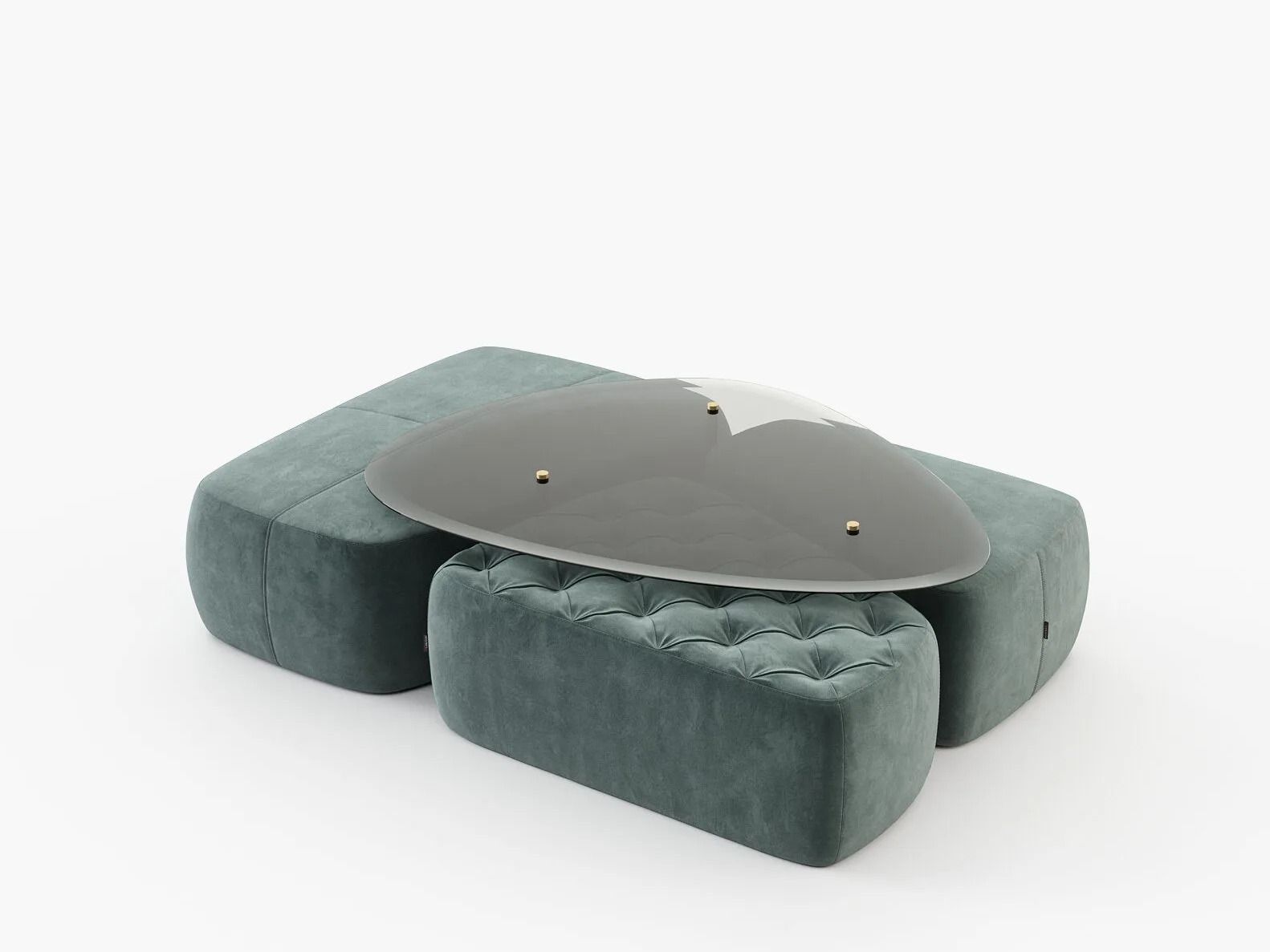 Стеклянный журнальный столик Laskasas холст ARCH-00050026 - Вид №6