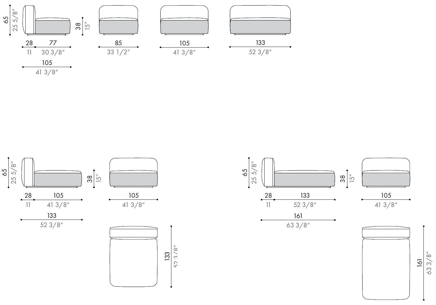Модульный садовый диван Désirée divani Dorvan ARCH-00128294 - Вид №10