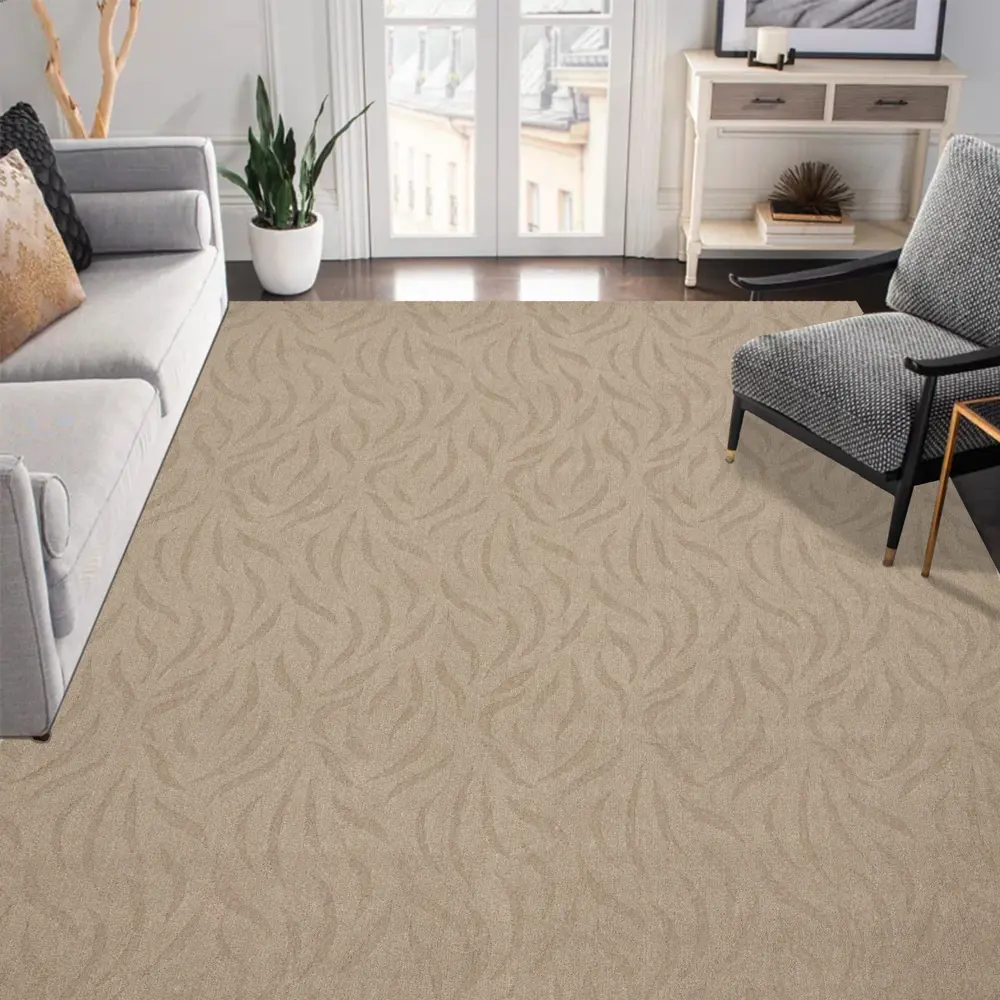 РОЯЛТАФТ Ковровое покрытие Скролл Тропик бежевое 2 м 89337438 STLM-0890602 - Вид №4